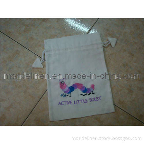 Linen Bag with Snail Embroidery (LB-009)